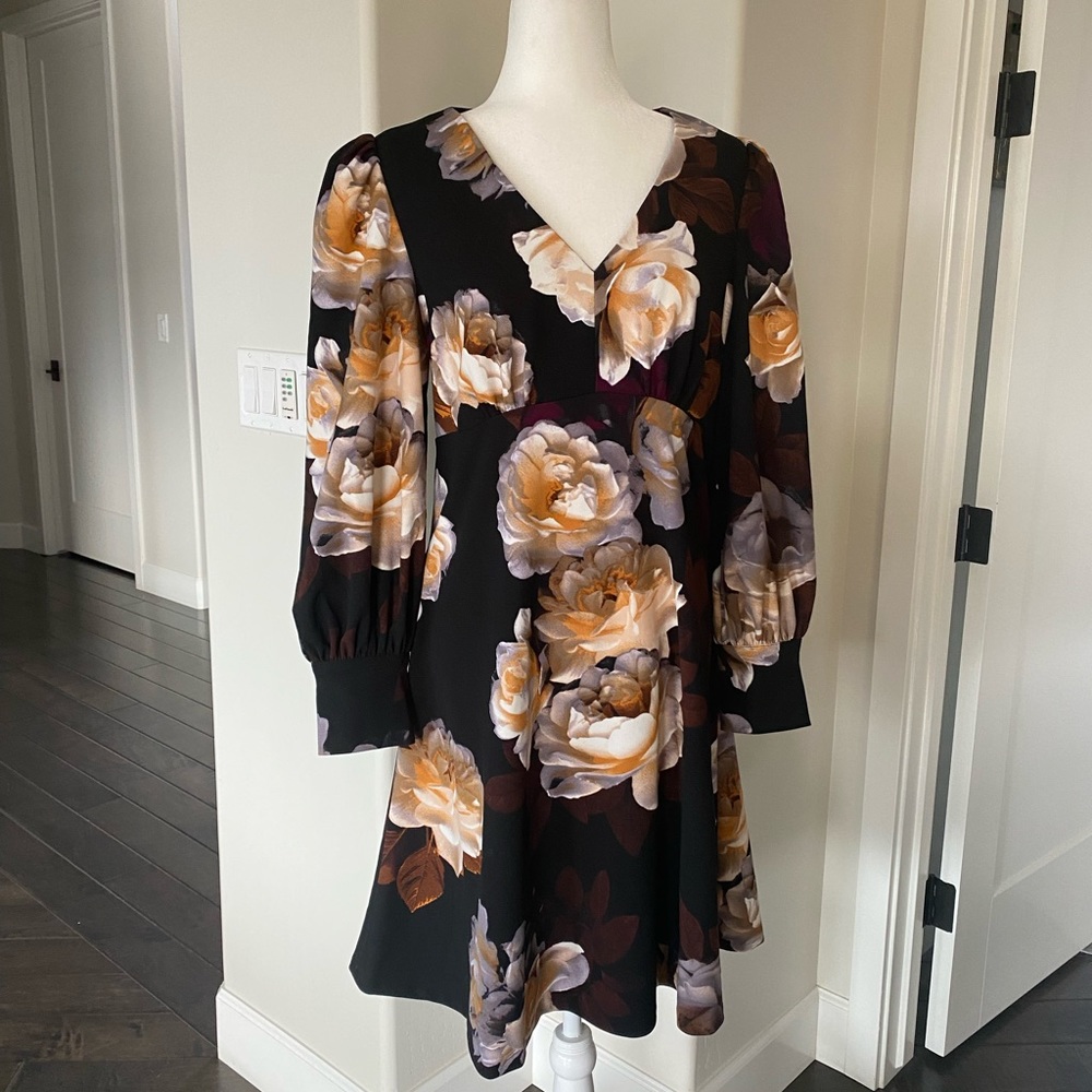 Calvin Klein Scuba Crepe A-Line Dress